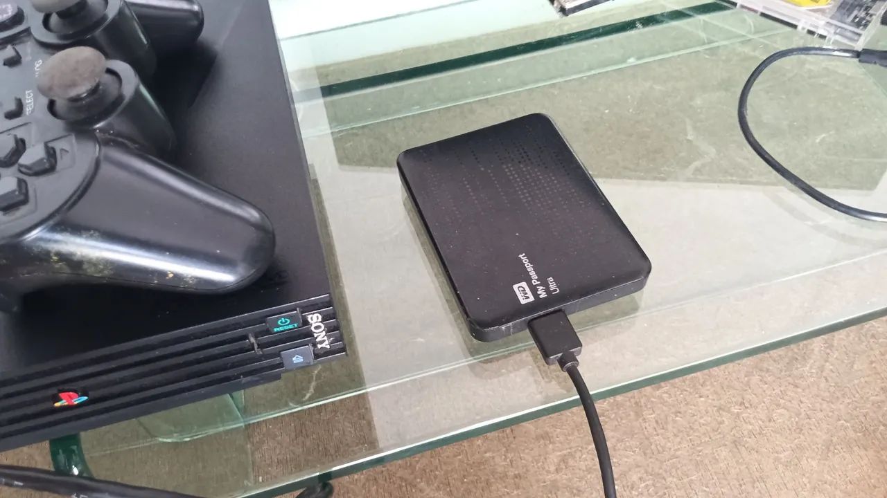 PS2 fat com hd externo  - Foto 4