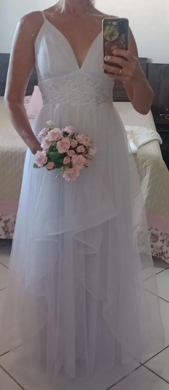 Vestido longo branco 