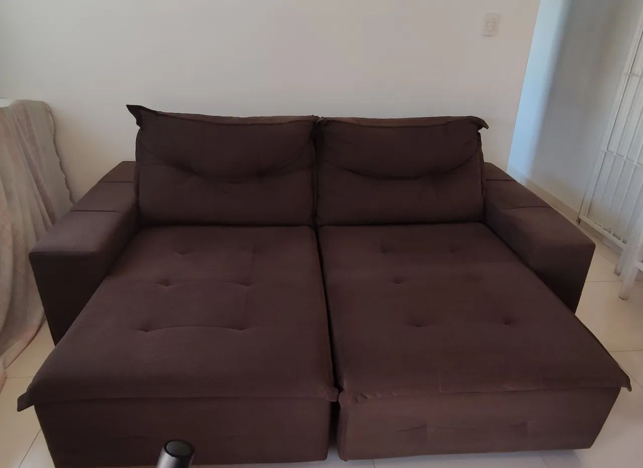Sofá retrátil e reclinável (usado) - Foto 4