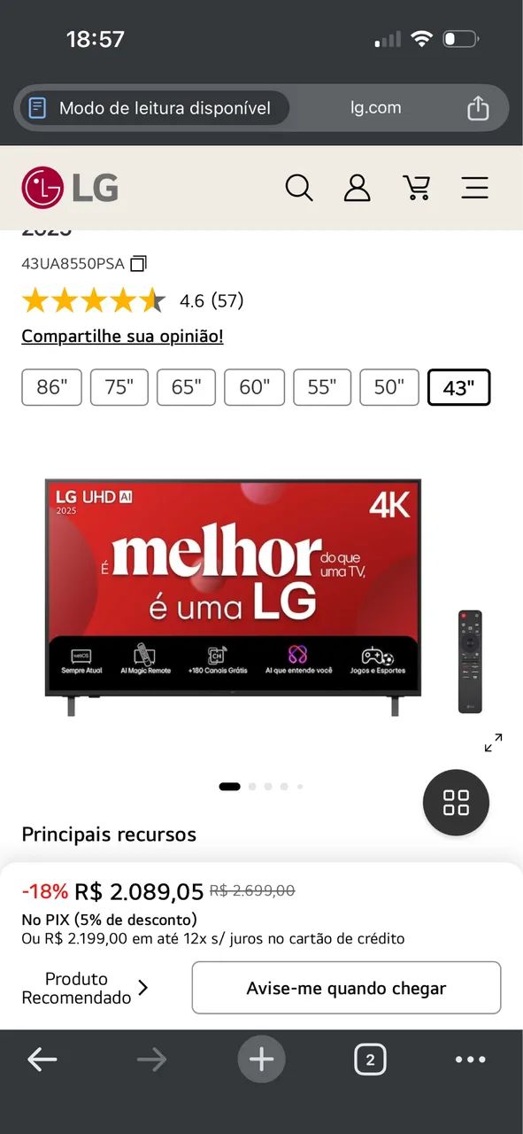 Smart Tv 43 polegadas  - Foto 4