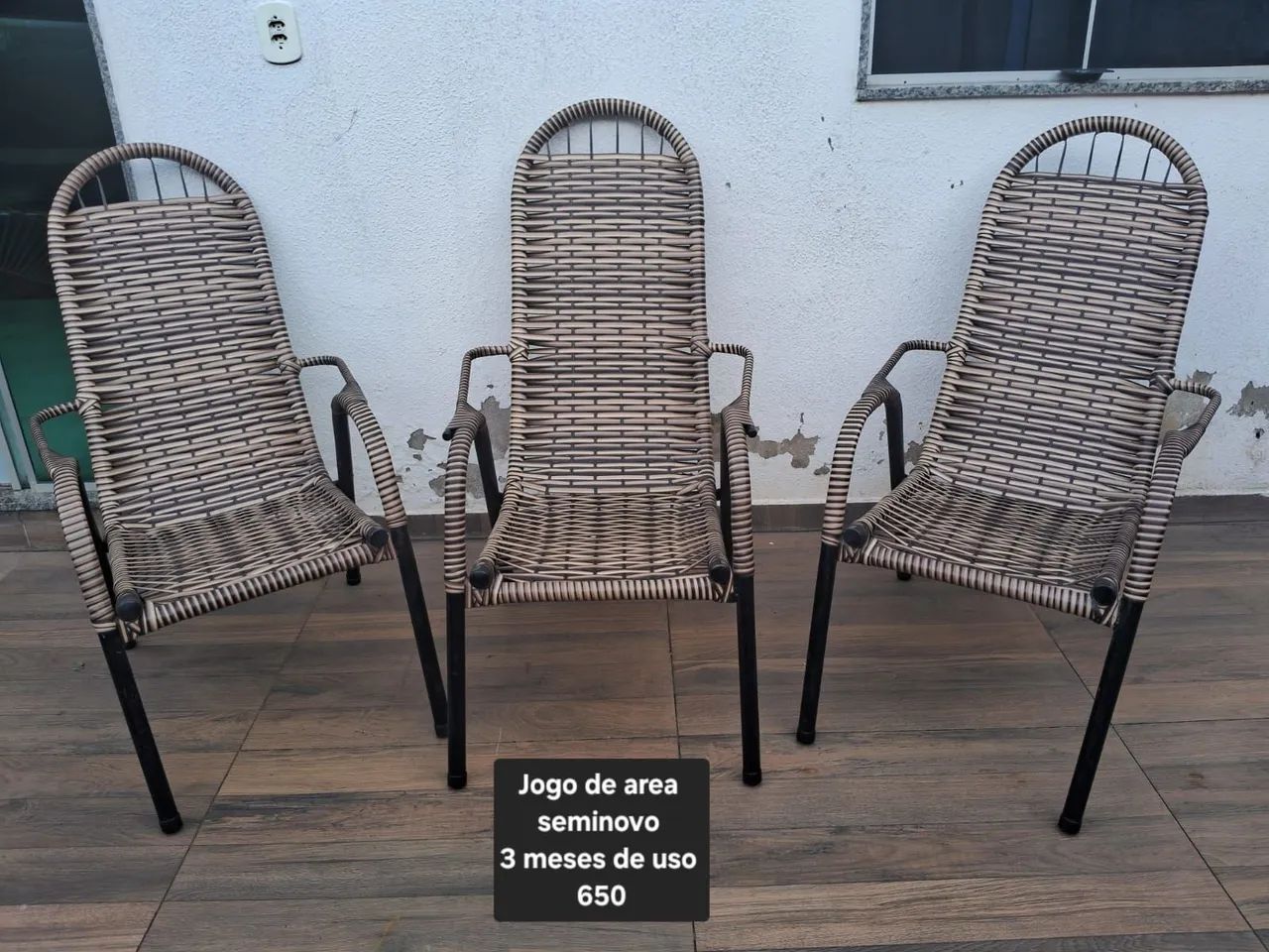 Jogo de cadeiras para área externa 