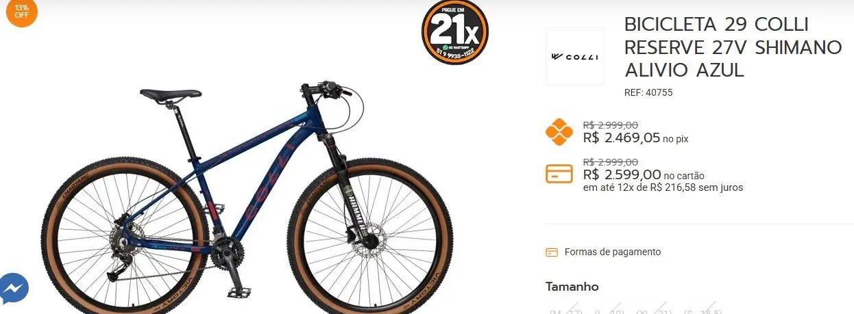 Aro 29 COLLI RESERVE com kit Shimano Alívio COM NOTA - Foto 5