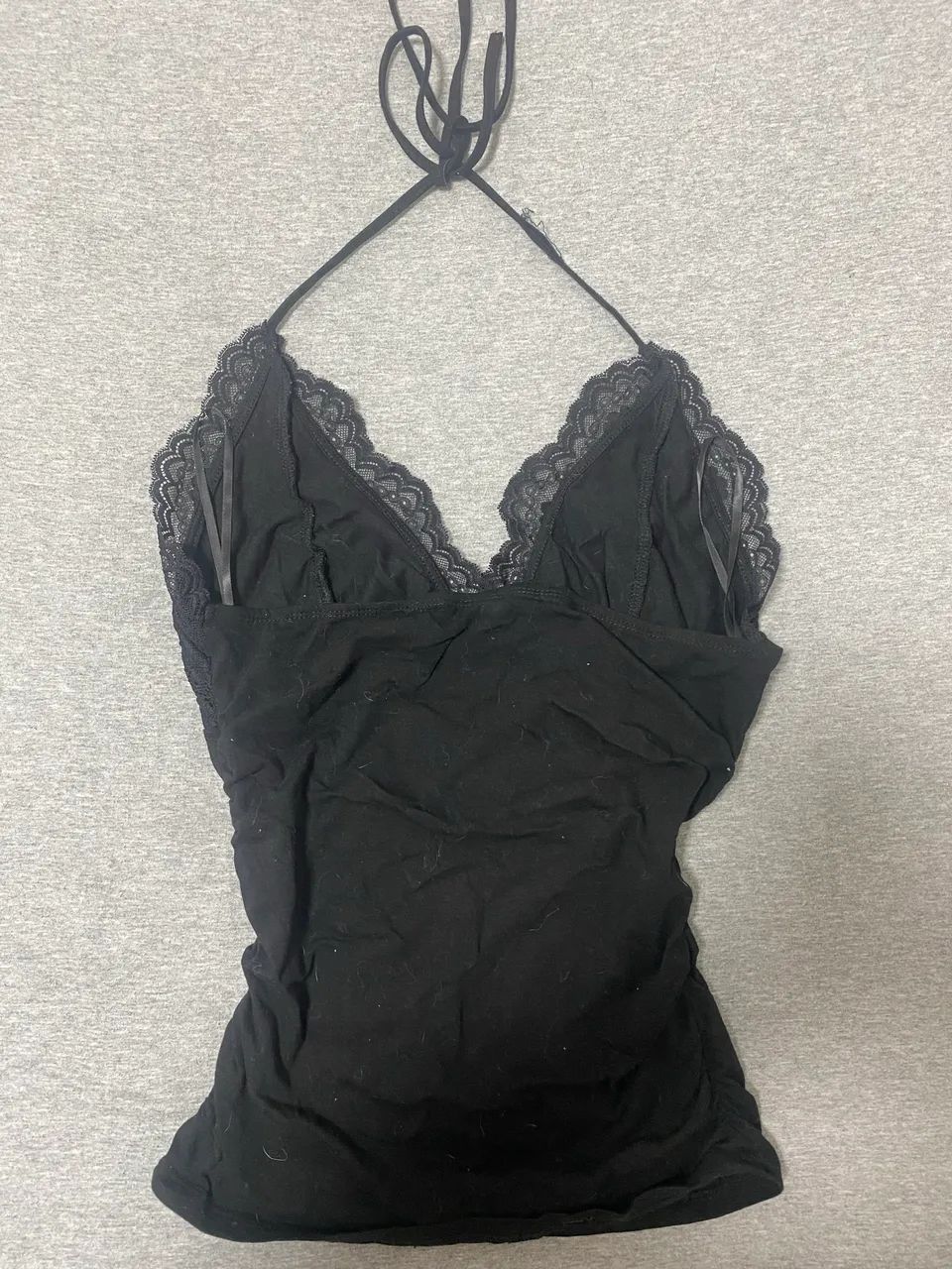 Blusa de Renda Y2K Preta Shein G - Foto 2