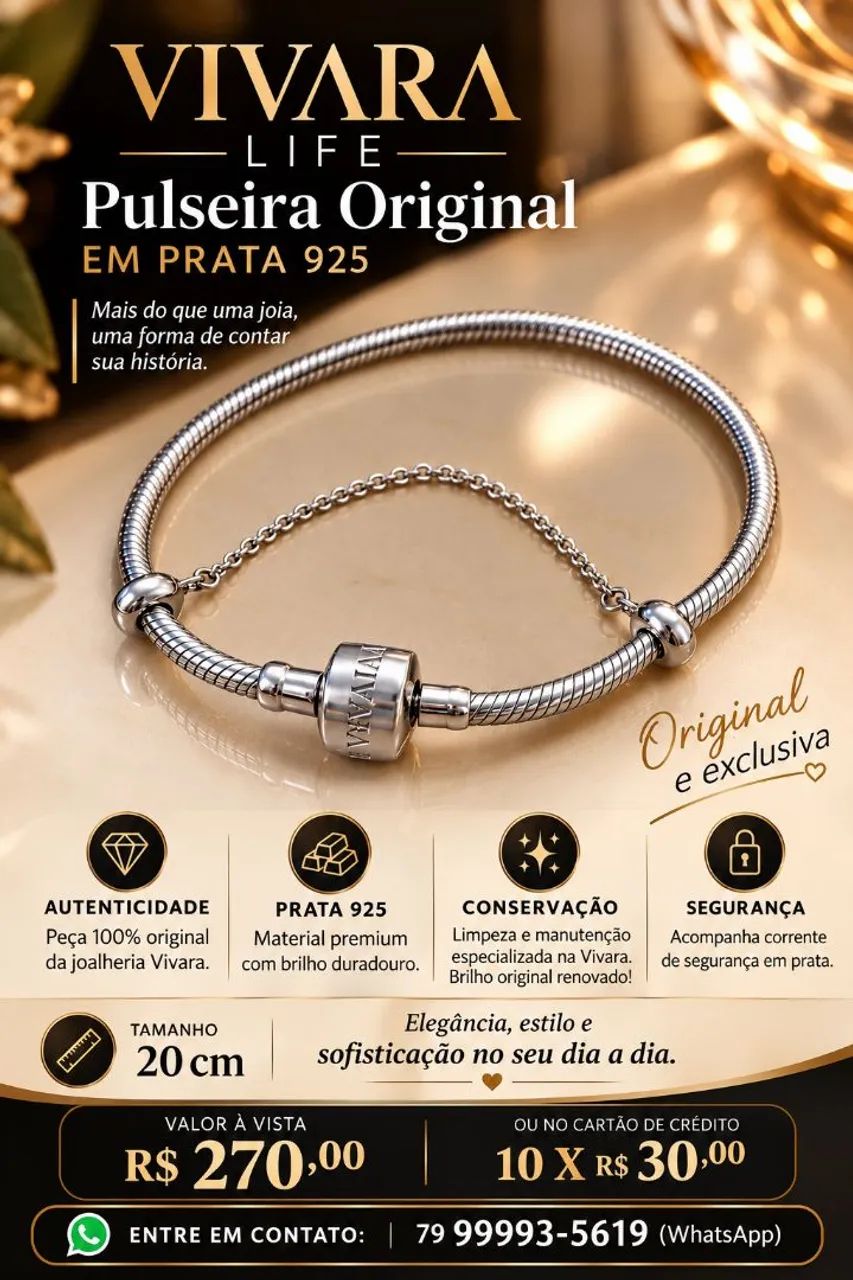 Pulseira LIFE Vivara ORIGINAL