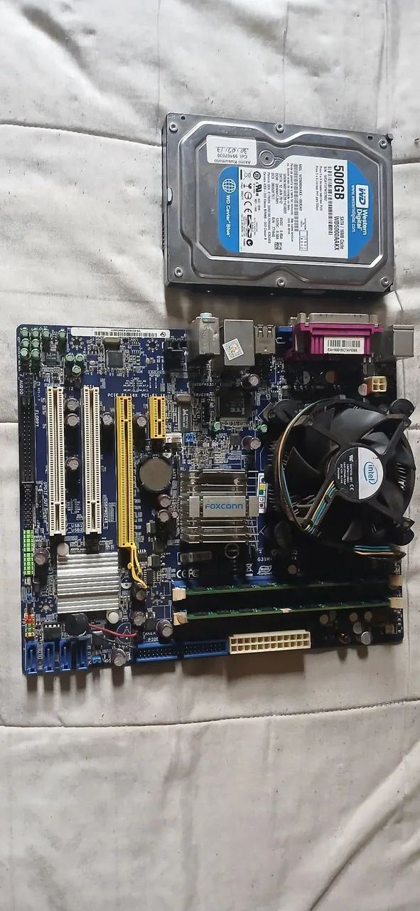 Kit ddr2 dual core 4gb ram hd 500gb