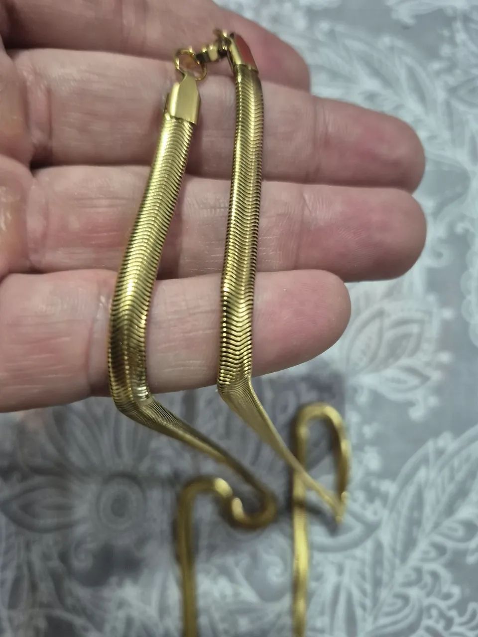 Corrente tipo serpente folhada  - Foto 2