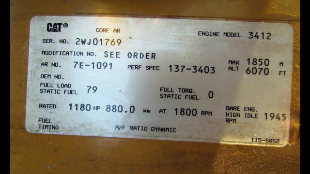 Grupo gerador de energia caterpillar 3412 1023 kva