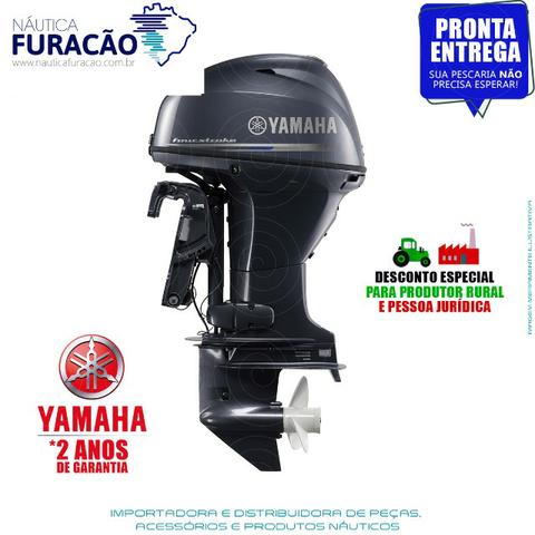 Motor de Popa Yamaha 40 Fetl 4 Tempos (Comando, partida e Trim)