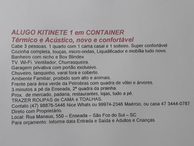 Linda Kitinete 3 pessoas praia enseada - Foto 8