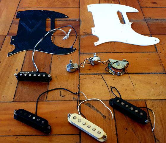 Kit telecaster vintage wilkson+Captadores single coil genéricos