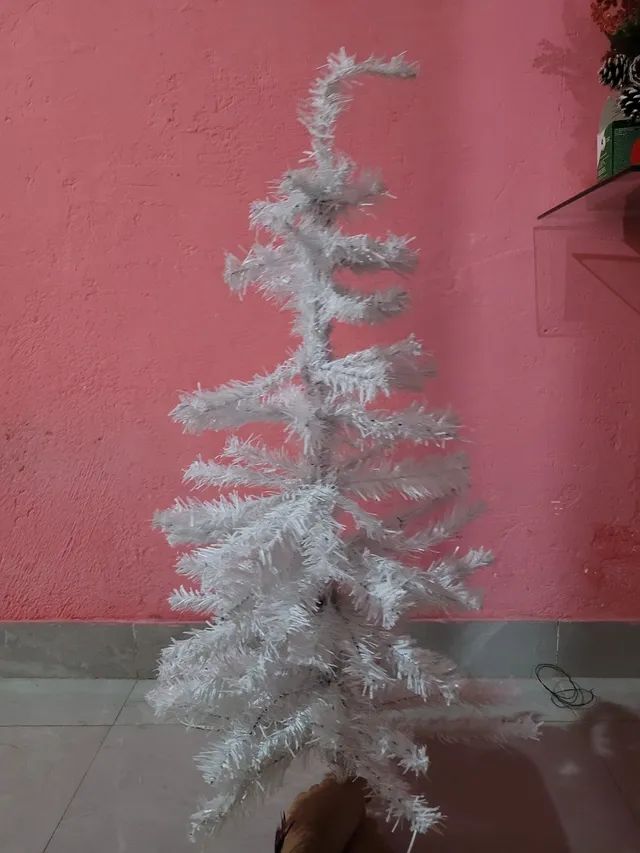 Arvore De Natal Branca 90cm Para Decoração Natalina