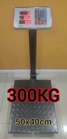 Balança digital 300kg plataforma 50x40cm nova com garantia entrego e parcelo 