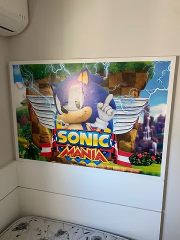 Quadro decorativo A4 Sonic Mania, JOGO, VIDEO GAME, CLÁSSICO