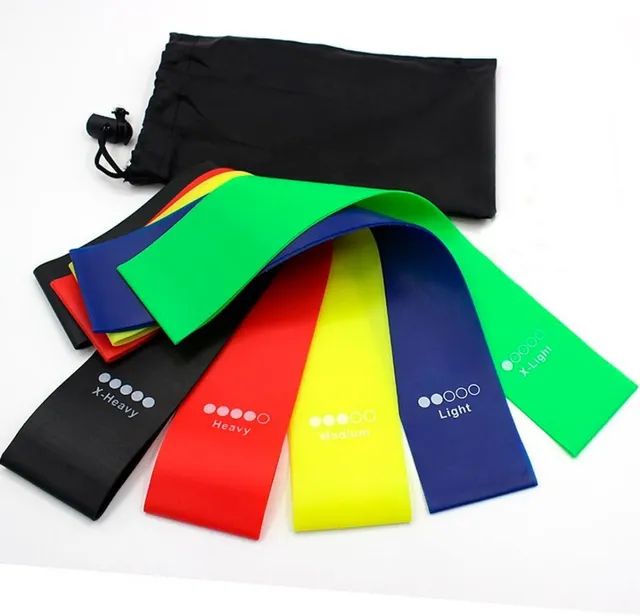 Kit 5 Faixas Elásticas Para Exercícios Mini band