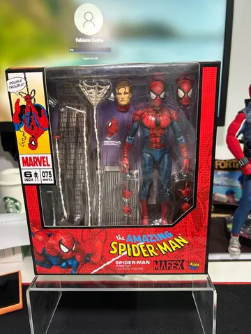Homem Aranha Classico 15 Cm Mafex 075 The Amazing Spider-man