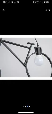 Luminária ferro bicicleta NOVA - Foto 5