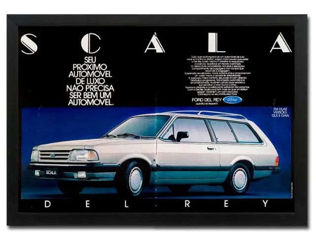 Ford Del Rey 1986 ou 1987 - Quadro decorativo com propaganda original de revista - Foto 2