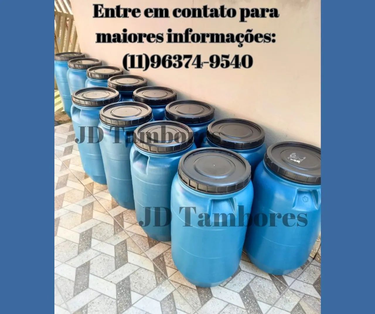Tambor bombona plástica de 90 Litros