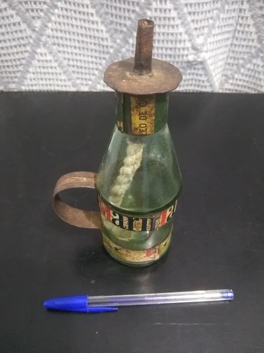 Três lamparinas antigas, de Vidro. - Foto 3