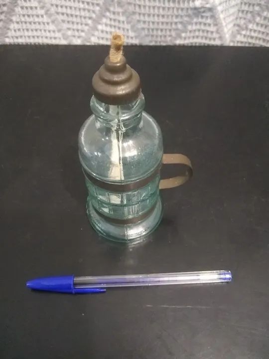 Três lamparinas antigas, de Vidro. - Foto 4