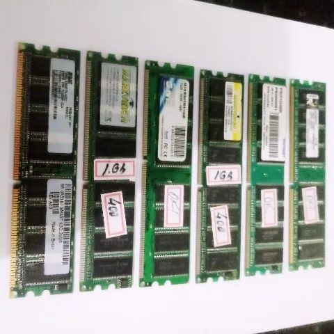 6 Memórias  DDR 1 PC raridade