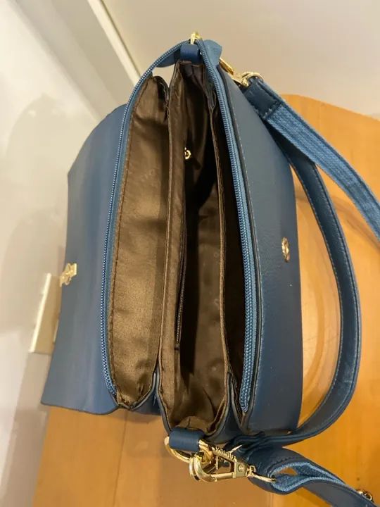 Bolsa Azul nova com 2 alças  - Foto 5
