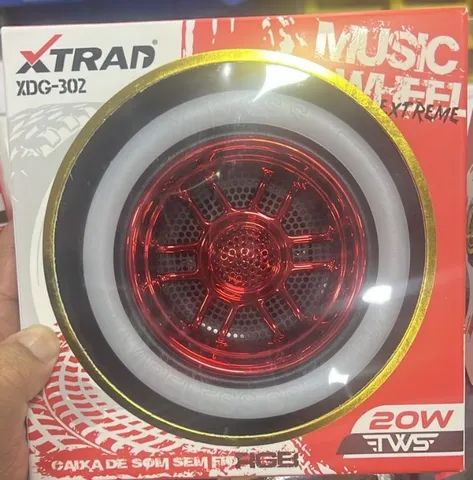 Caixa Som Roda Pneu Carro Portátil Bluetooth Potente - Foto 4