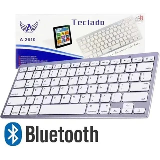 Teclado Bluetooth Sem Fio para Notebook, Celular ou Computador