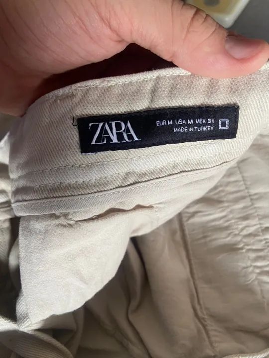 Calça bege da ZARA - NOVA - Foto 3