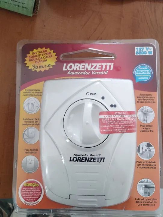 Aquecedor elétrico Lorenzetti 