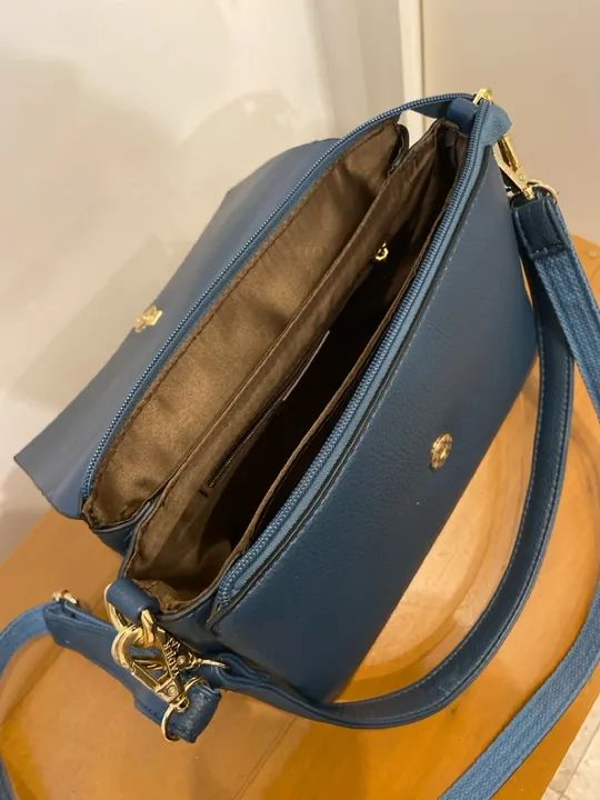 Bolsa Azul nova com 2 alças  - Foto 4