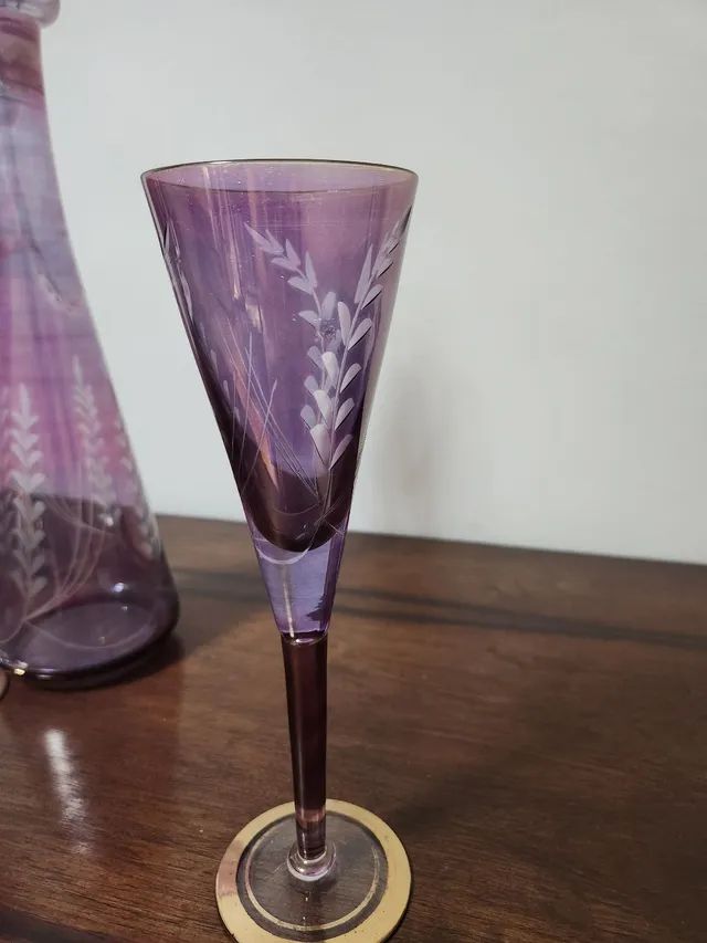 Conjunto de taças e jarra de cristal - Foto 2