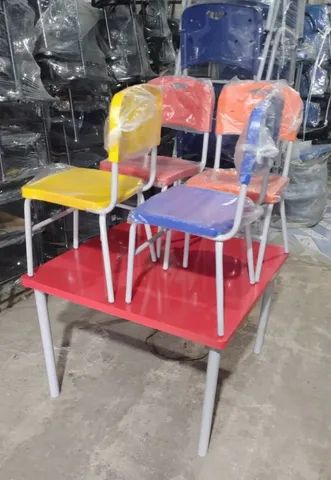 Conjunto Escolar infantil 4 lugares direto da Fábrica.  - Foto 2