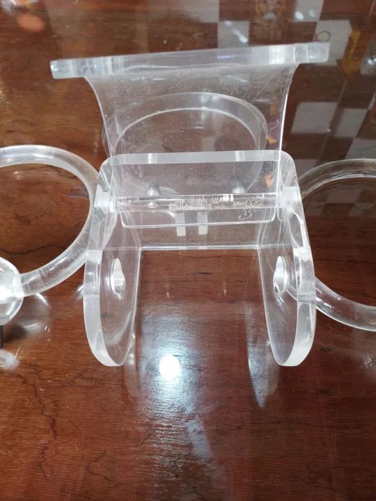 Kit de 3 Porta Toalhas e 1 porya papel em Acrílico Transparente - Foto 4