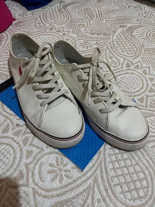 Tênis branco couro TAM. 40 original Coca Cola - Foto 4