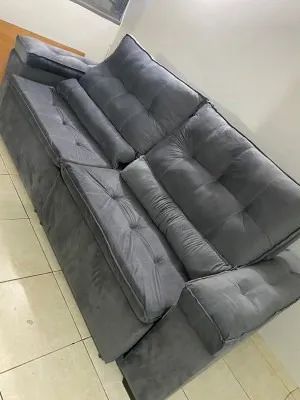 sofa retratil reclinavel fiji veludo 