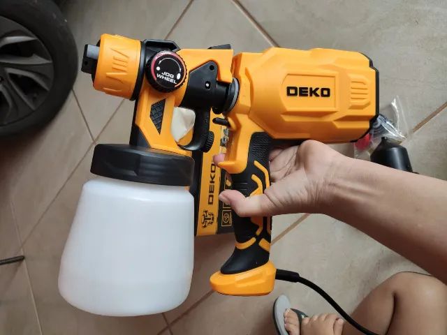 Pistola De Pintura Elétrica E Pulverizador 220v Deko 550w - Foto 5