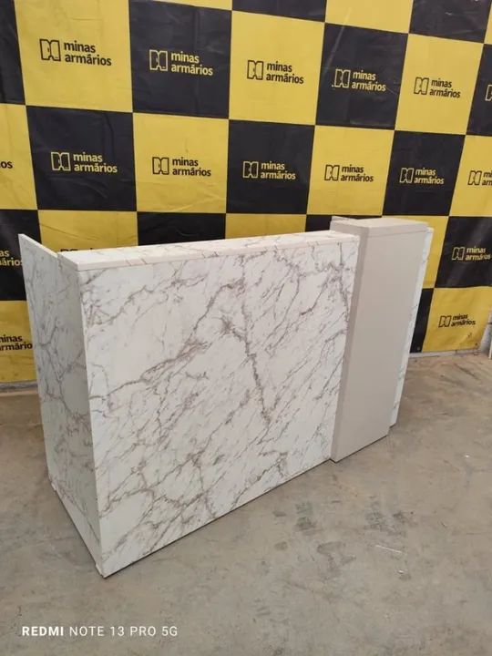 Balcão recepção Volakas Personalizado 140x90x5 - Foto 3