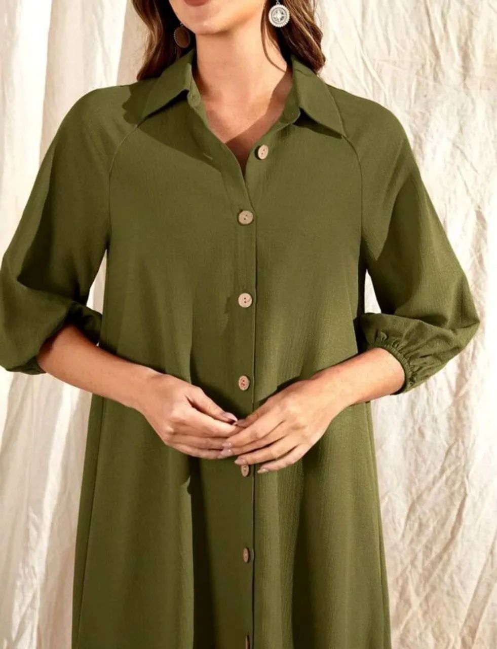 Vestido midi verde Olívia, veste 40/44 - Foto 3