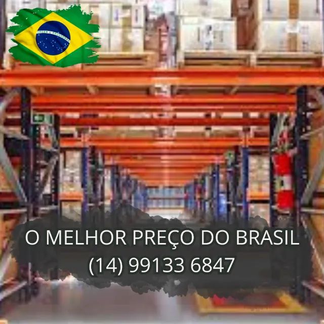 Porta Palete estruturado para organização de estoque.