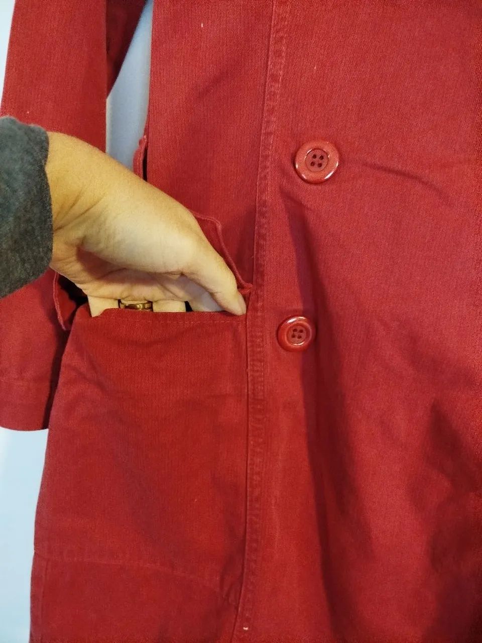 Sobretudo vermelho escuro  - Foto 3