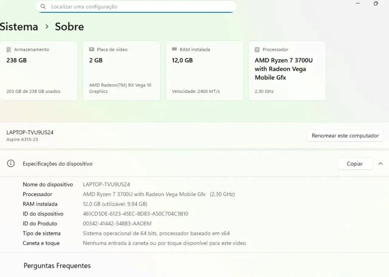 Notebook Acer Aspire A315-23 - Foto 2