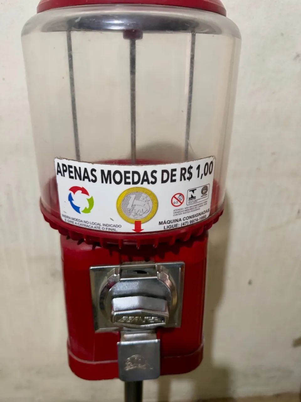 Máquina Beaver bolinha pula pula - R$1,00