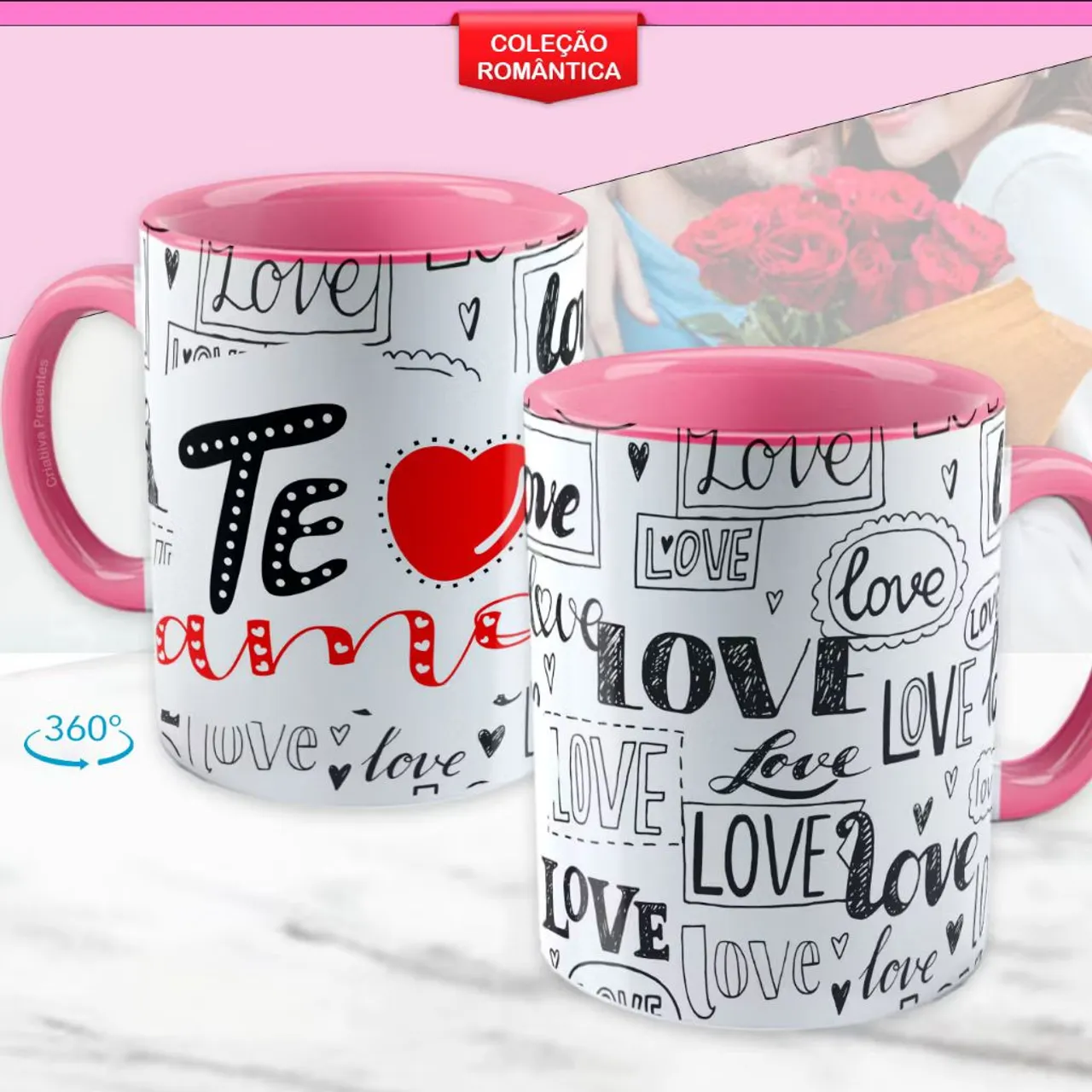 Caneca Romântica Te Amo Coleção Especial