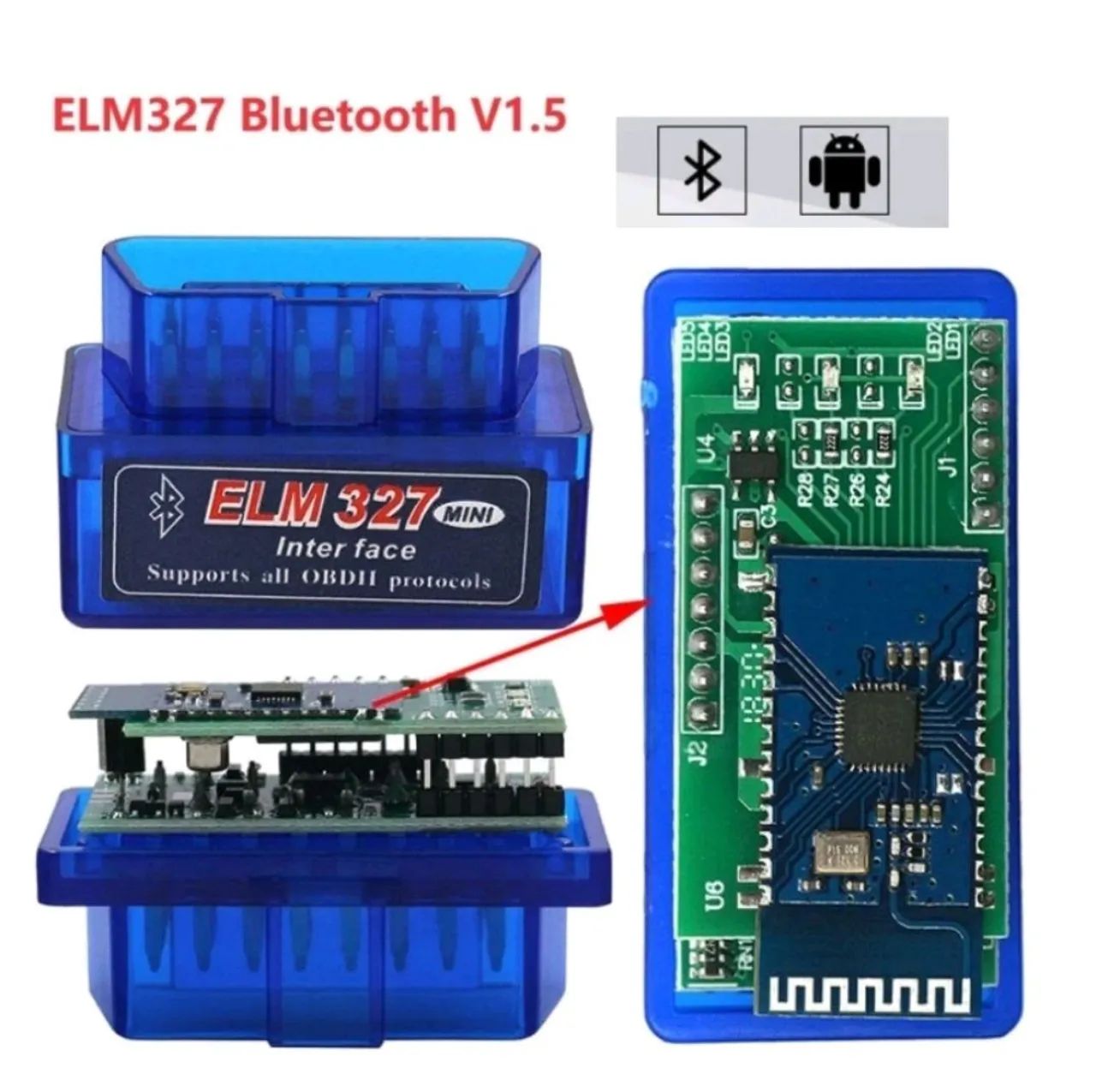 ELM327 V1.5 OBD2 Scanner bluetooth-Compatível 5.0 ODB2 ELM 327 V1 5