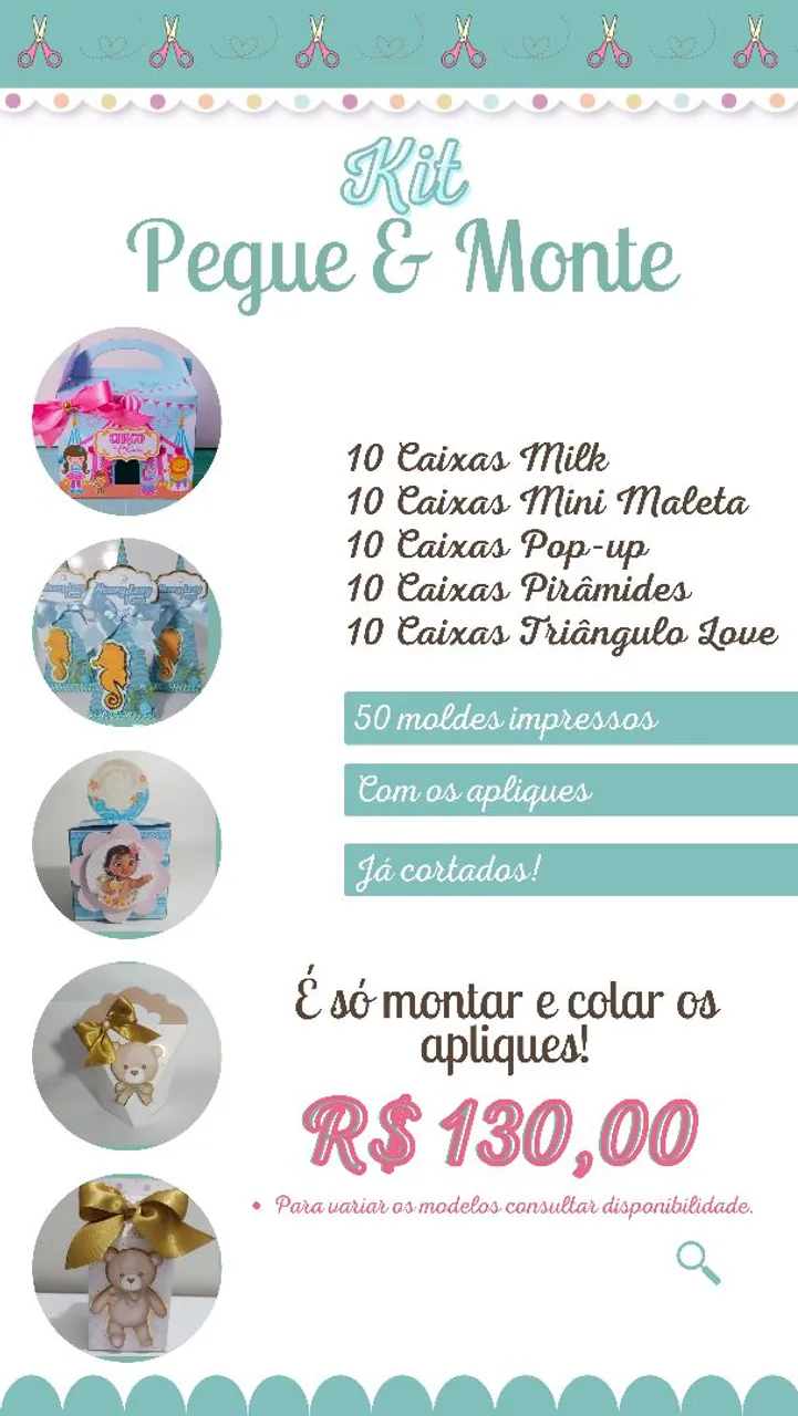 Kit Personalizados de Festa - Pegue & Monte