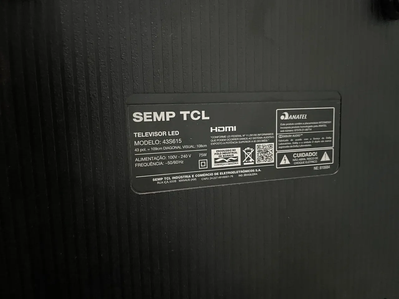 TV LED SEMP TCL 43 Polegadas LEIA O ANÚNCIO