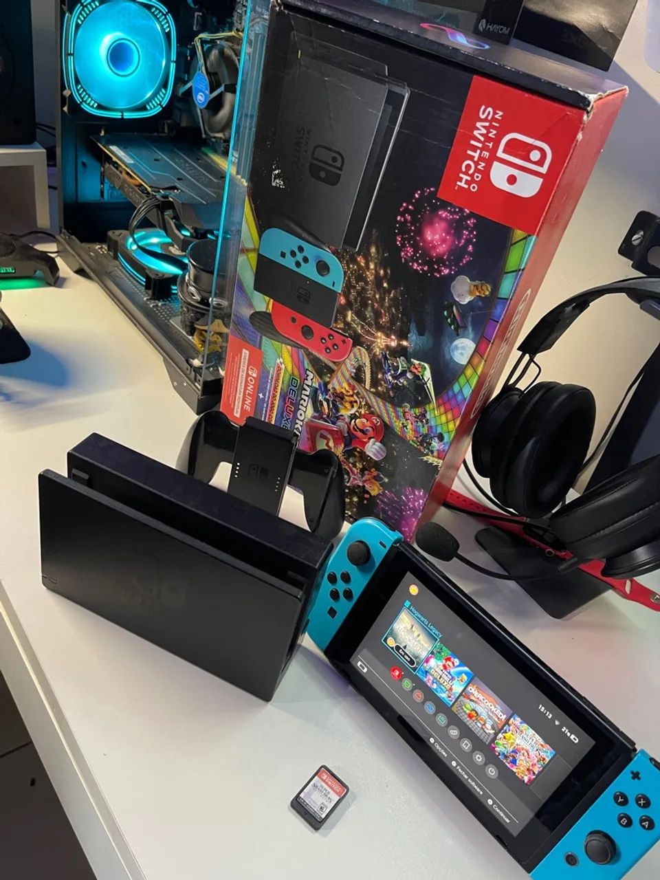 Nintendo Switch Azul Seminovo - Foto 6
