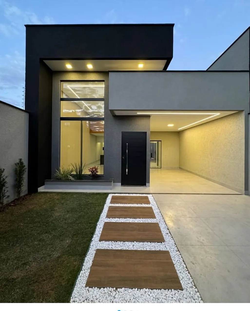 Decoração de entrada moderna e elegante