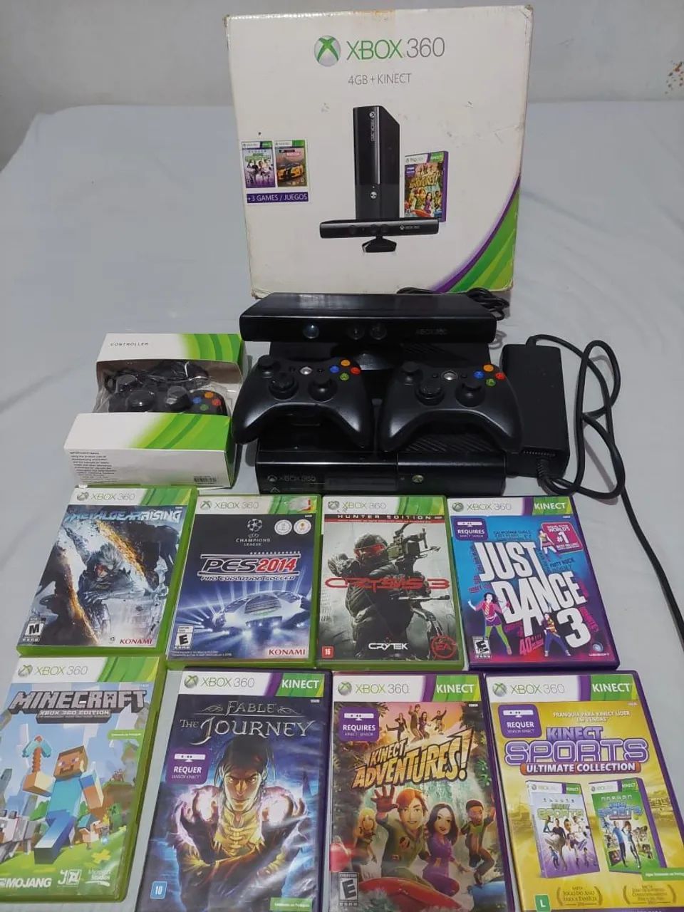 XBOX 360 COMPLETO COM KINECT